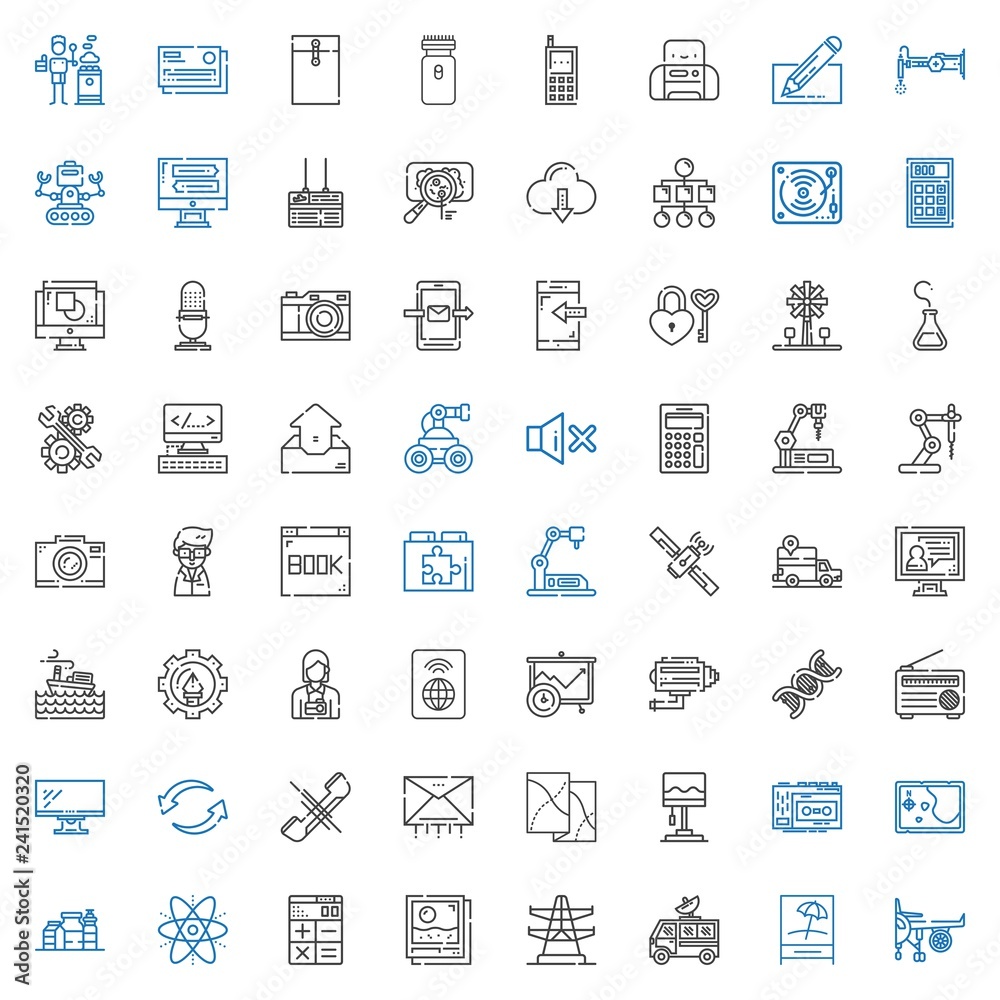 technology icons set technology icons set