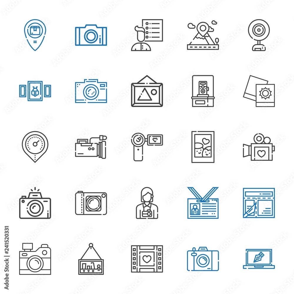 photo icons set photo icons set