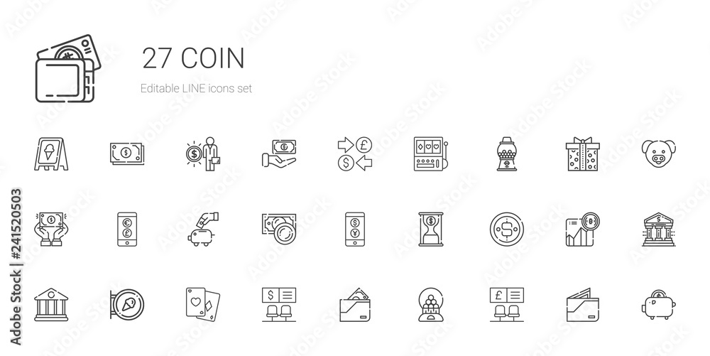 coin icons set coin icons set