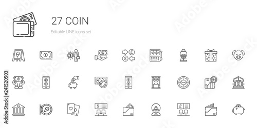 coin icons set