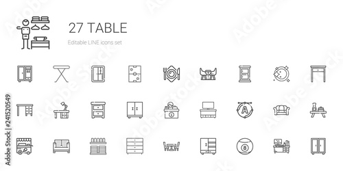 table icons set