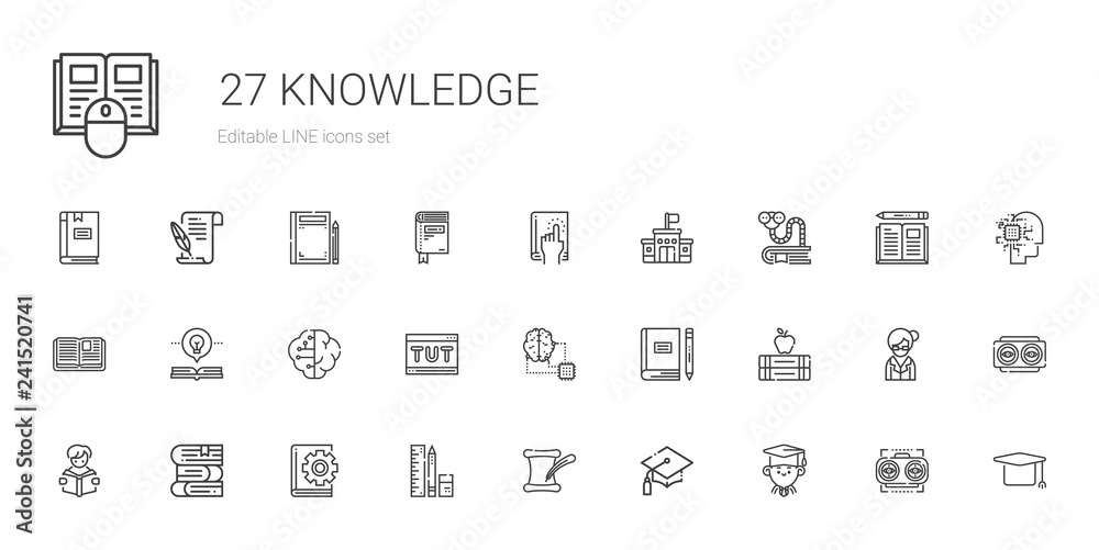 knowledge icons set