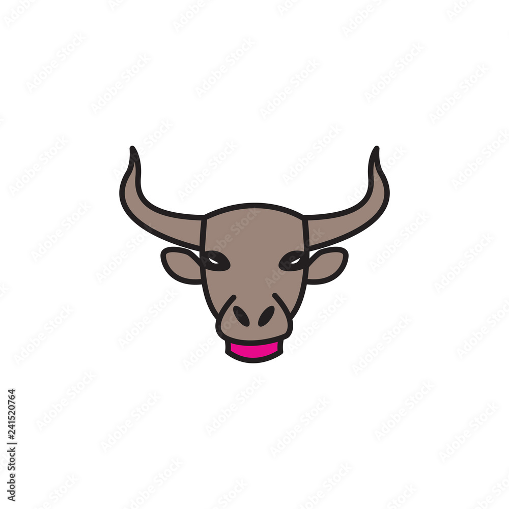 Bull head vector, abstract bull head vector