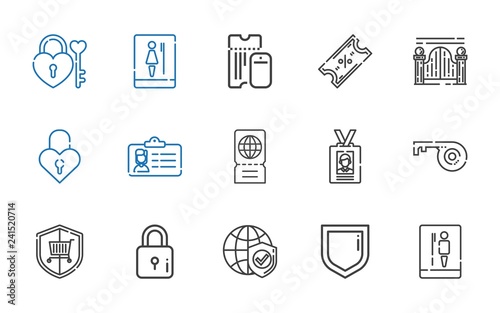 access icons set