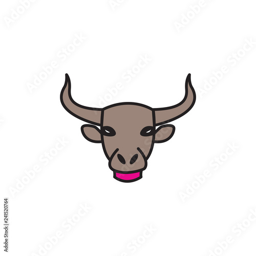 Bull head vector, abstract bull head vector