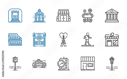 city icons set