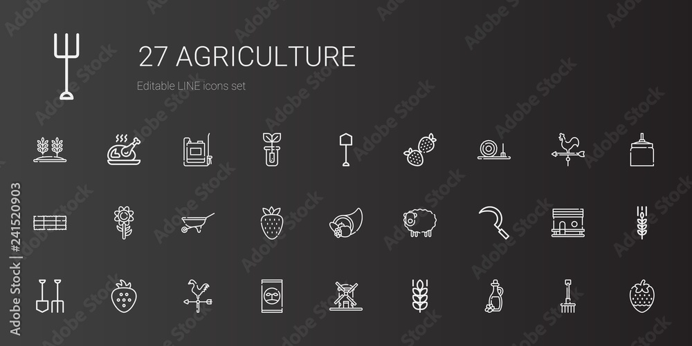 agriculture icons set agriculture icons set