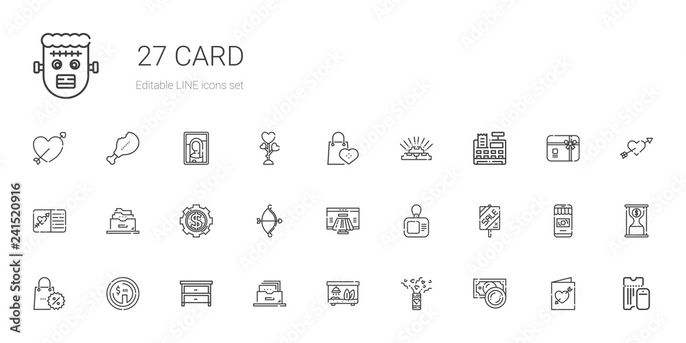 card icons set card icons set