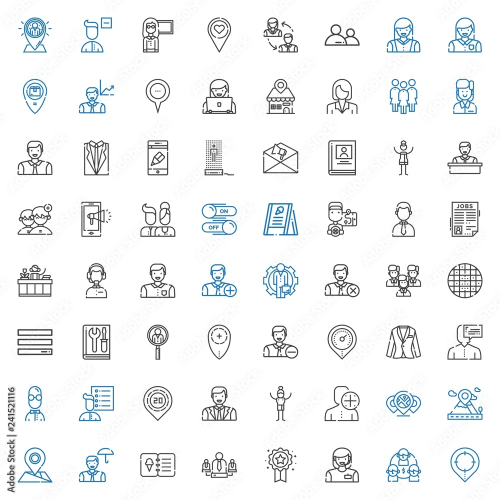 Obraz premium user icons set