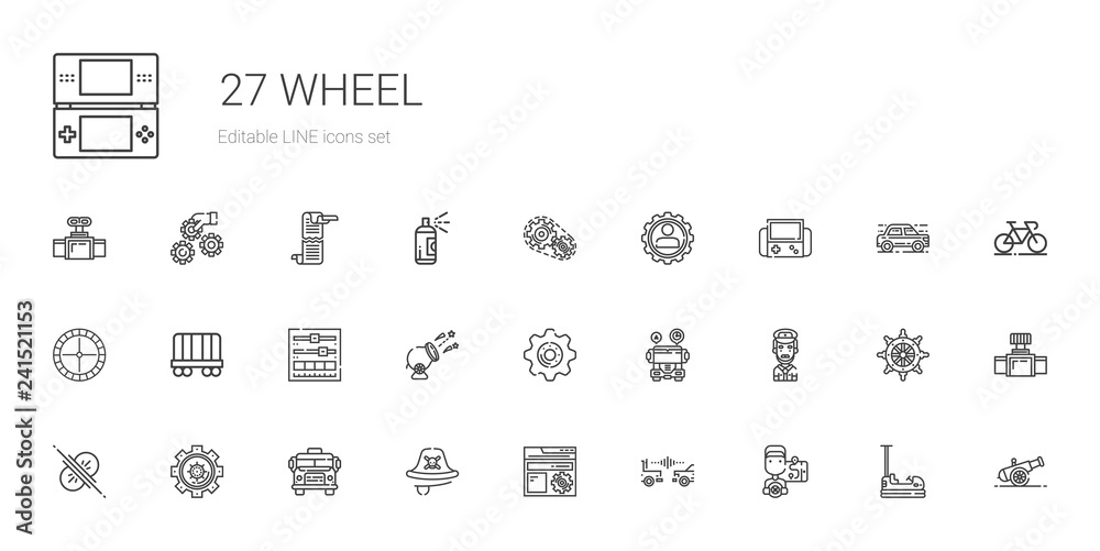 wheel icons set wheel icons set