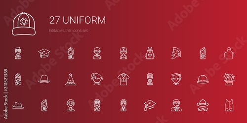 uniform icons set