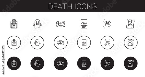 death icons set