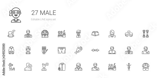 male icons set