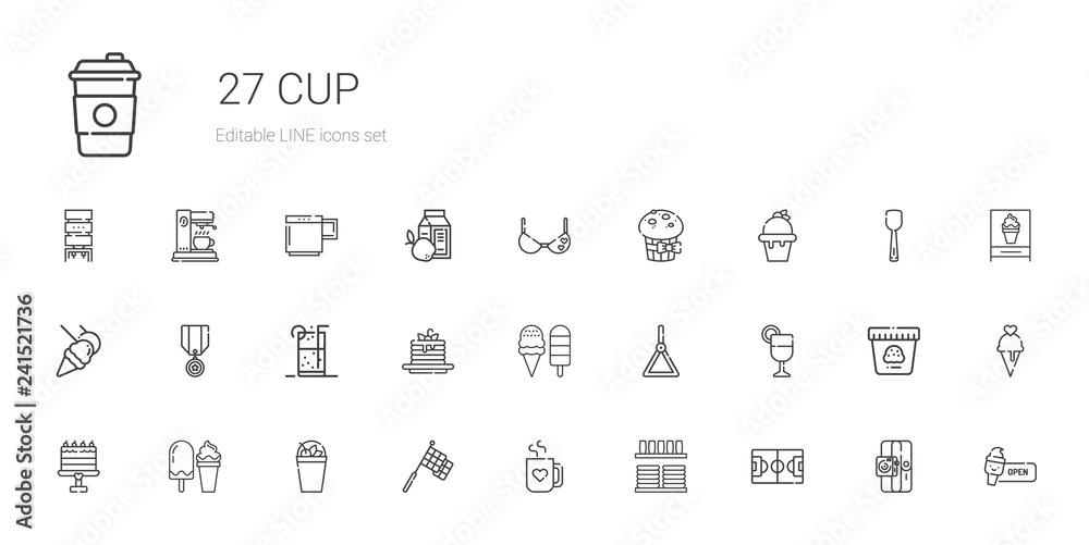 cup icons set cup icons set