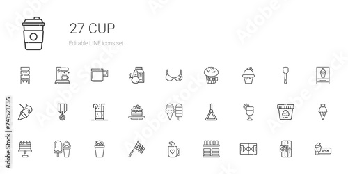 cup icons set