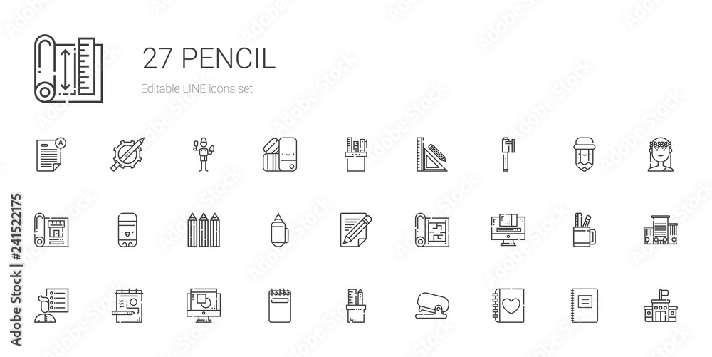 pencil icons set pencil icons set