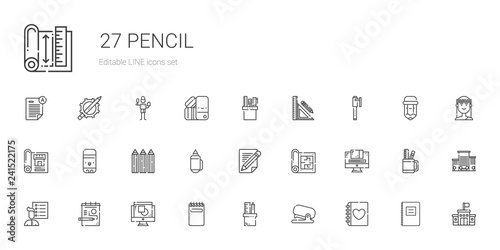 pencil icons set