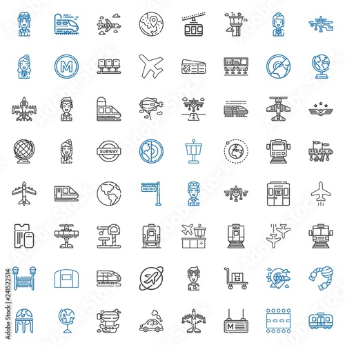 plane icons set