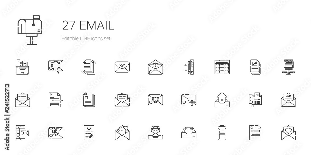 email icons set email icons set