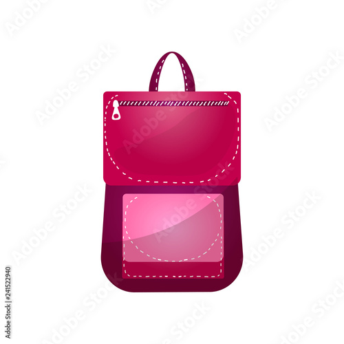 Modern practical backpack with extra pockets roomy shape for a fashionable teenager.