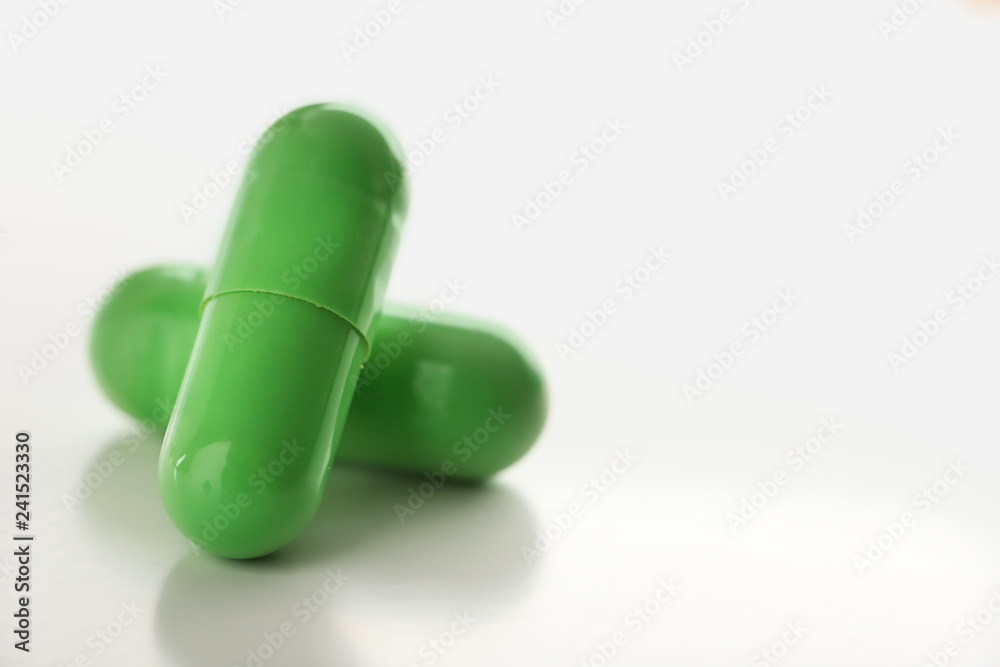 Colorful pills on white background Colorful pills on white background