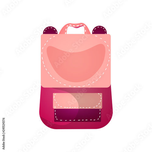 Modern practical backpack with extra pockets roomy shape for a fashionable teenager.