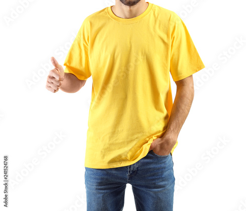 Young man in stylish t-shir...