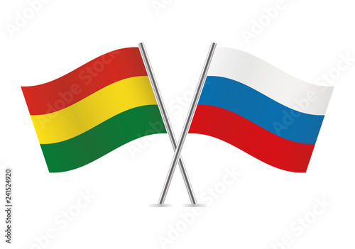 Bolivia and Russia flags. Vector illustration. Free Download Bolivia and Russia flags. Vector illustration. - GFXLoad