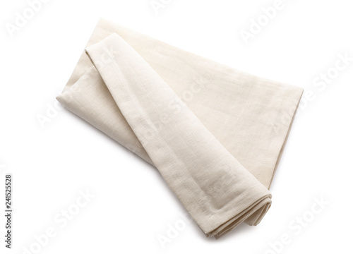 Clean kitchen towel on white background