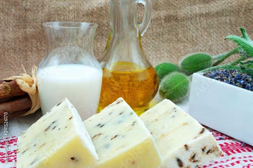 Home made soap still life  photo