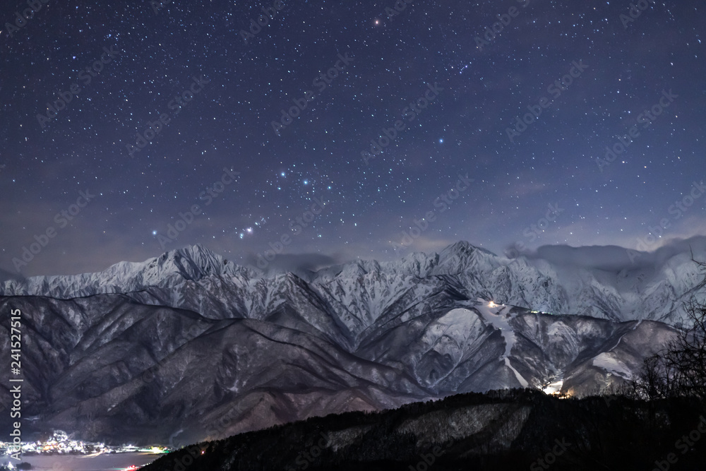 白馬から北アルプスの星空 白馬から北アルプスの星空