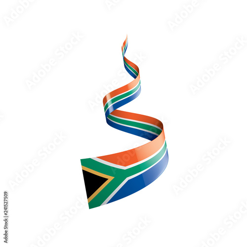 south africa flag, vector illustration on a white background