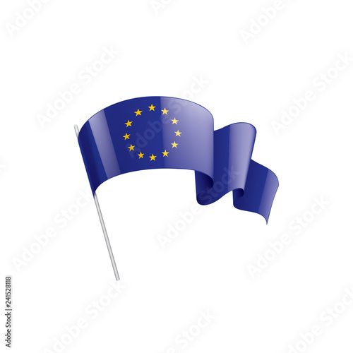 European union flag, vector illustration on a white background