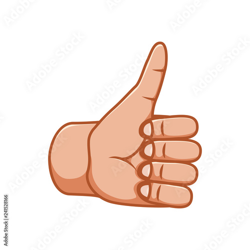 Hand gestures, great design for any purposes. Ok sign. Good sign. Gesture line icon. Hand gestures illustration. Human vector gestures. White background.