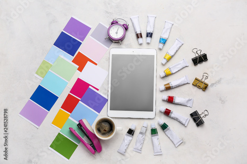 Modern workplace of designe...
