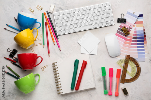 Modern workplace of designe...