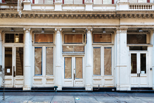 Luxury old storefront in remodeling in New York