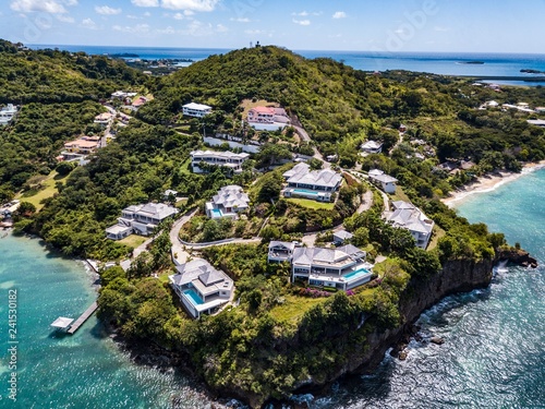 Obraz na plátně areal view of Grenada island