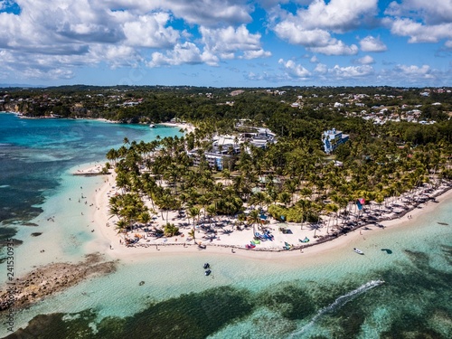 aerial view of the beach in guadeloupe