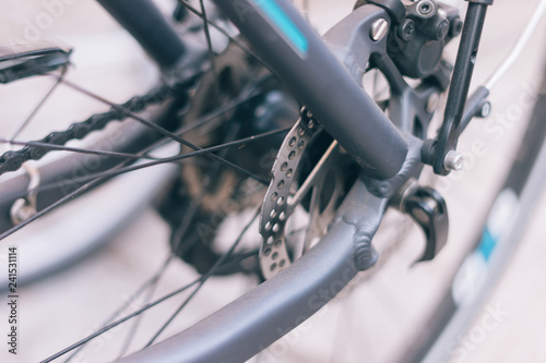 brake system on a used mountain bike © ctvvelve