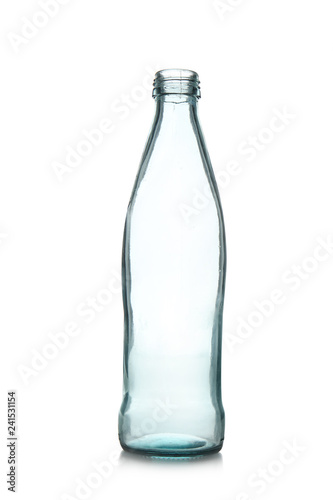 Empty clear glass bottle wi...