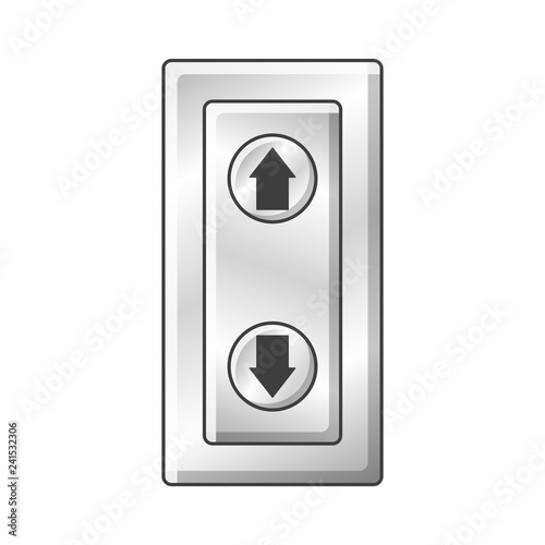 Icon elevator buttons. Up and down. Vector illustration on white background