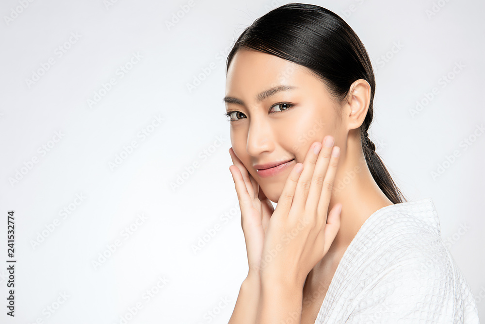 Beautiful smiling woman with clean skin Beautiful smiling woman with clean skin