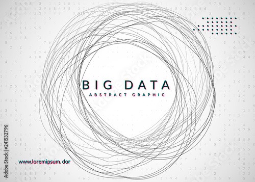 Big data background. Technology for visualization, artificial intelligence, deep learning and quantum computing. Design template for server concept. Colorful big data backdrop.
