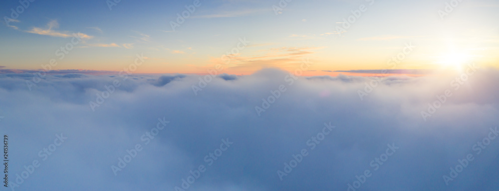 Beautiful sunrise cloudy sky from aerial view Beautiful sunrise cloudy sky from aerial view