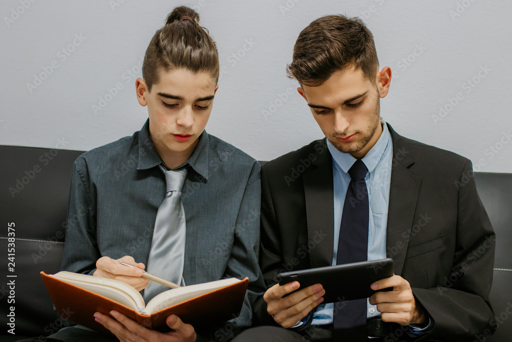 business people or co-workers, study and sales business people or co-workers, study and sales