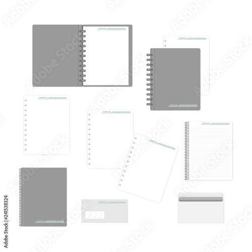 Stationery mockup set for corporate identity design