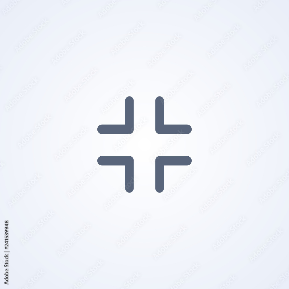 Exit full screen, vector best gray line icon Exit full screen, vector best gray line icon