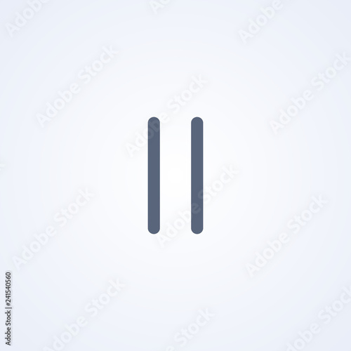 Pause, vector best gray line icon