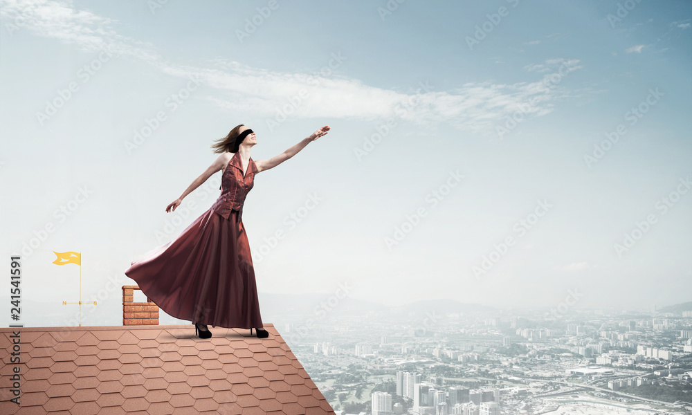 Concept of freedom and happiness with girl enjoying this life. M Concept of freedom and happiness with girl enjoying this life. M
